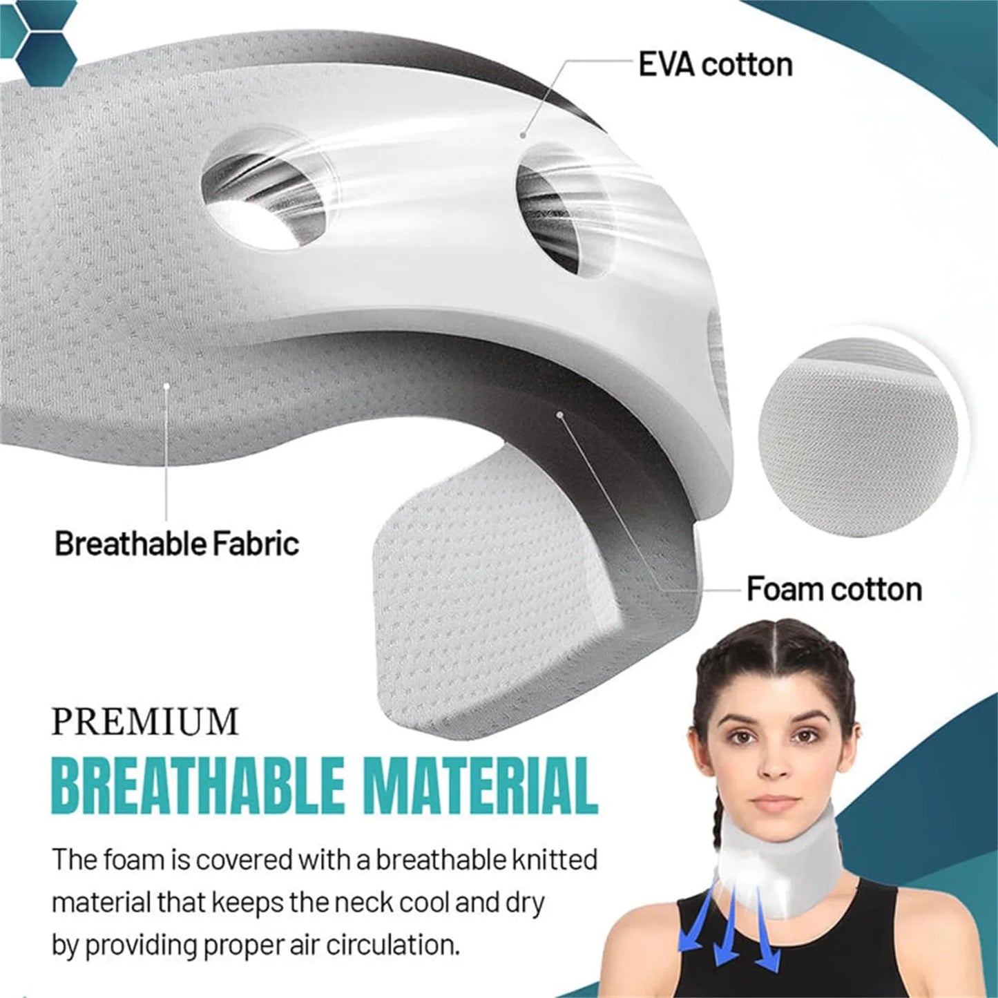 Travel Neck Braces Soft Neck supports corrector Relieves Spine Pressure Neck Brace for Home School Office sleep