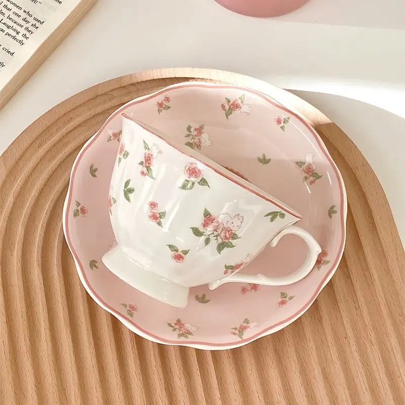 250ML Exquisite European Coffee Cup Ceramic Set Design Sense Small and High End Sense Light Luxury Ins Style Home Mug