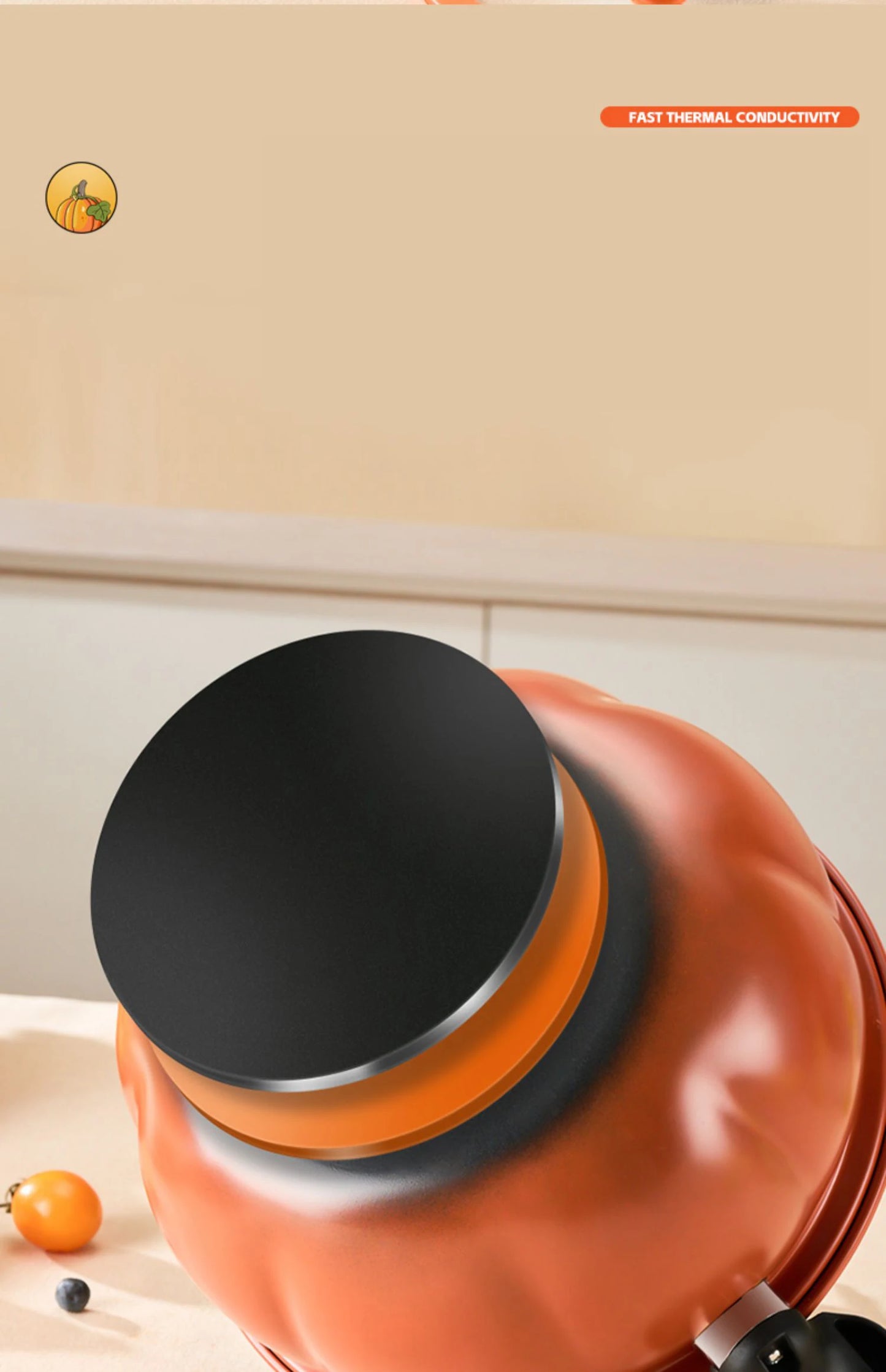 Pumpkin Pot Multifunctional Cast Iron Slight Pressure Cooker Braise Boil Steam Stew Nonstick Pots Cooking Pots
