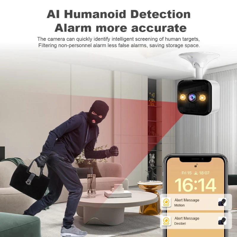 2025 New 2K Security Camera 3MP HD Wifi Smart Home Webcam 2-Way Audio Color Night Motion Detect Surveillance Cam With Lights