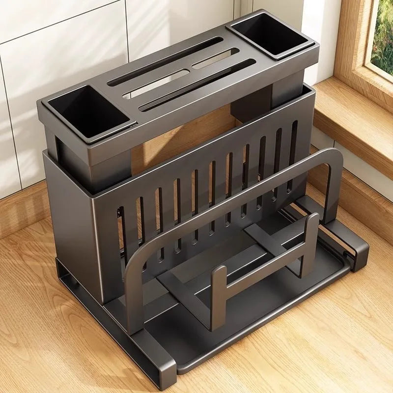 Kitchen Knife Rack Storage Rack for Kitchen Knives, Chopsticks, Cutting Boards, Pot Lids, Cutting Boards, Multifunctional Knives
