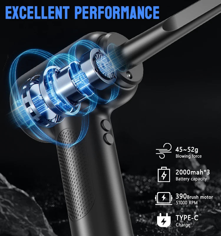 Xiaomi Youpin Vacuum Cleaner Wireless Air Duster Rechargeable Blow And Suck Vacuum Cleaner Electric Strong Suction Power Home