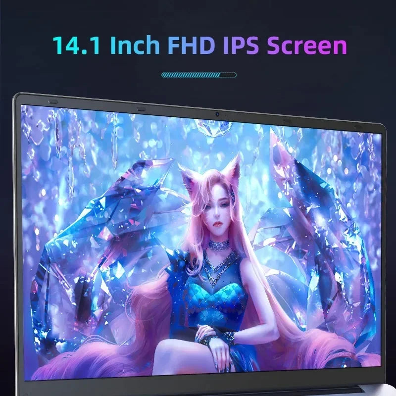 Ultra Slim Laptop 14.1" 16GB RAM 1TB SSD Intel N3700 Notebook Gamer  1920*1080  Display Office Study Computer PC Windows 11 Pro