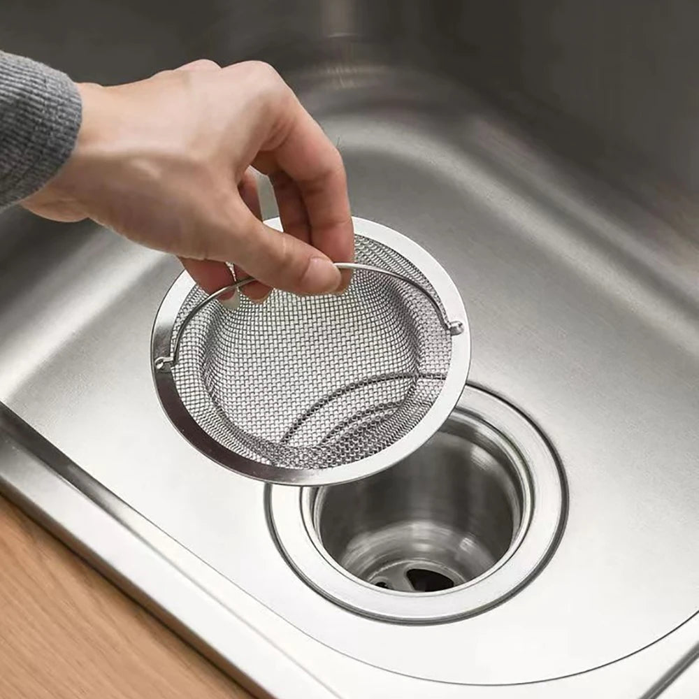 1PC Stainless Steel Kitchen Sink Strainer Sewer Bathroom Shower Hair Filter Basket Anti-Blocking Cleaning Gadgets Kitchen Tools