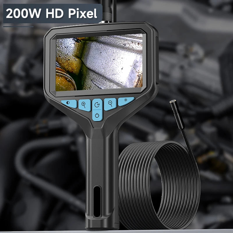 Industrail Endoscope Camera 4.3'' IPS Screen 2-100M HD1080P 8MM Probe Car Pipe Sewer Inspection Borescope Waterproof LED 2600mAh