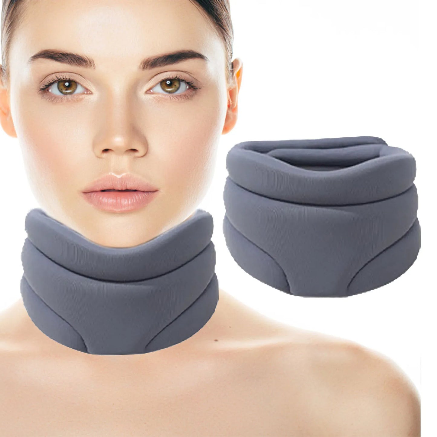 Soft Foam Neck corrector support Brace Cervical Collar Wraps Aligns Stabilizes Vertebrae braces for Women Men Adults Elders