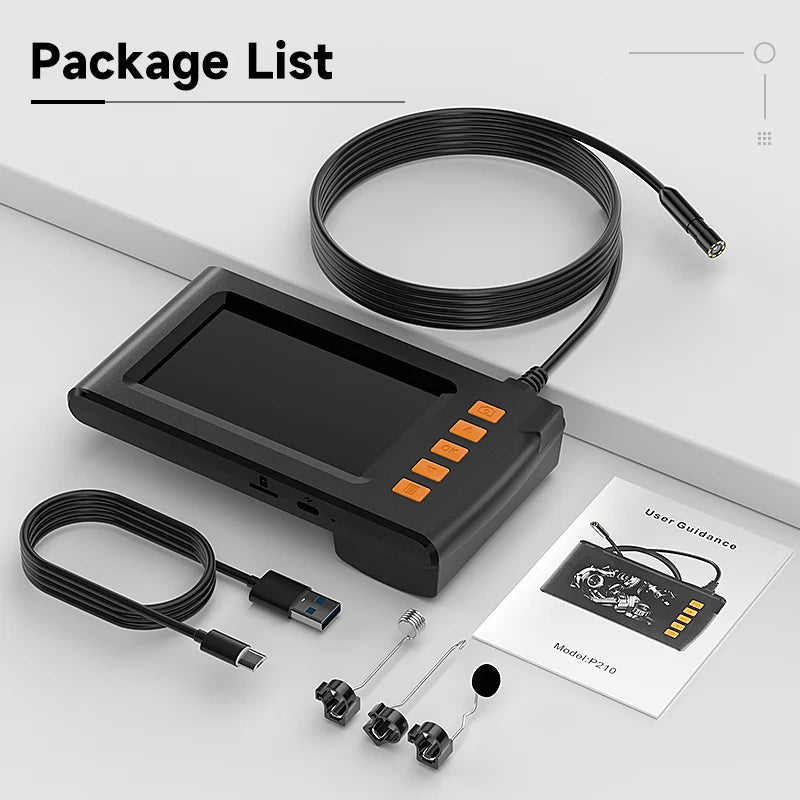 4.3 Inch Screen Endoscope Camera HD1080P 8MM Lens Explorer Pipe Car Inspection Borescope 2-10M LEDs waterprof 2600mAh Take Photo