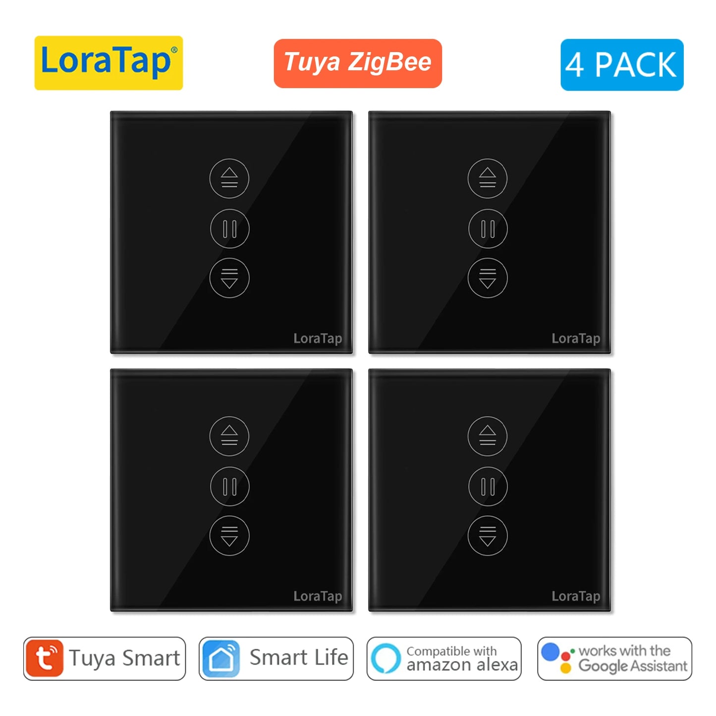 LoraTap ZigBee Curtains Roller Shutters Blinds Switch Control Connected Motor Google Home Alexa Electric Window Tuya Smart Life