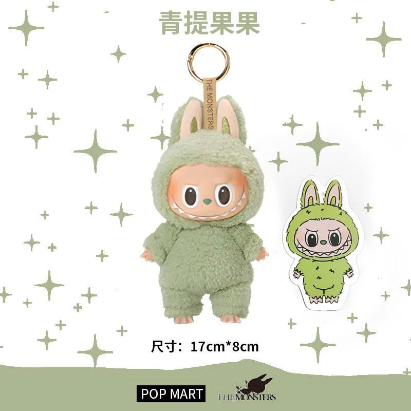 New Labubu Gift Lacquered Doll Clothes Doll Keychain Trendy Toy Blind Box 2 Glue Face Bag Pendant Decoration Toys Friend Gift