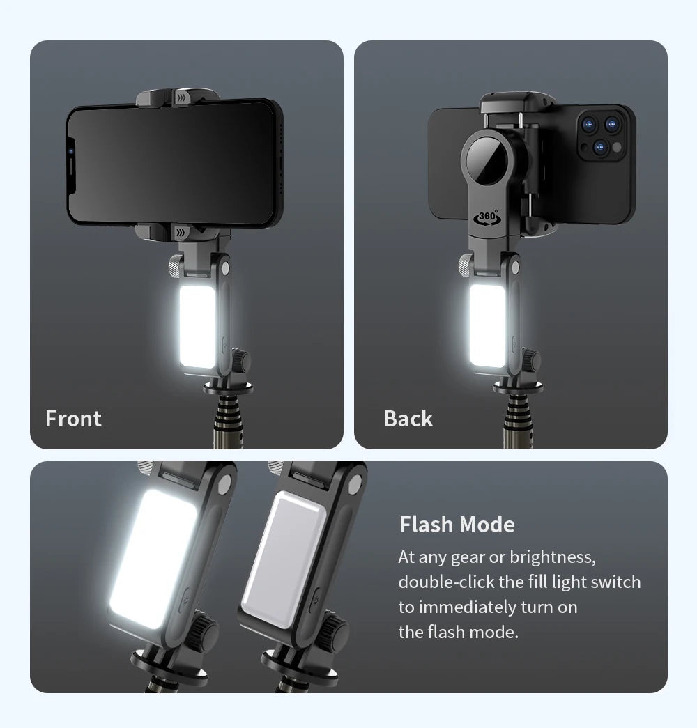 360 Rotation Following Shooting Mode Gimbal Stabilizer Selfie Stick Tripod Gimbal For iPhone Phone Smartphone Live Photography