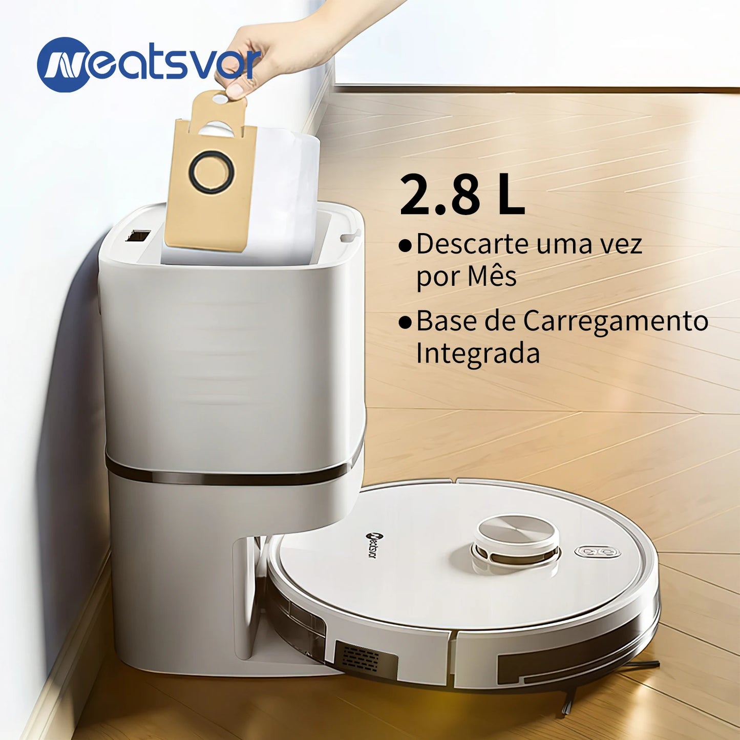 NEATSVOR S600 Robot Laser Navigation 6000PA Dust Bag Automatic Dust Collection System Smart Home