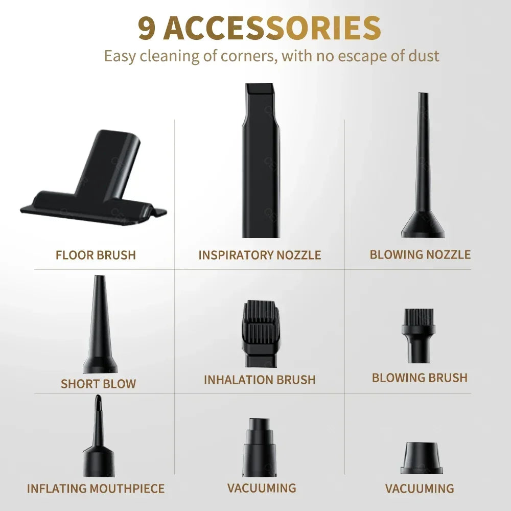 CENRR 998000PA Car Vacuum Cleaner Mini Powerful Wireless Handheld Home Appliance Cleaning Machine Portable Car Vacuum Cleaner