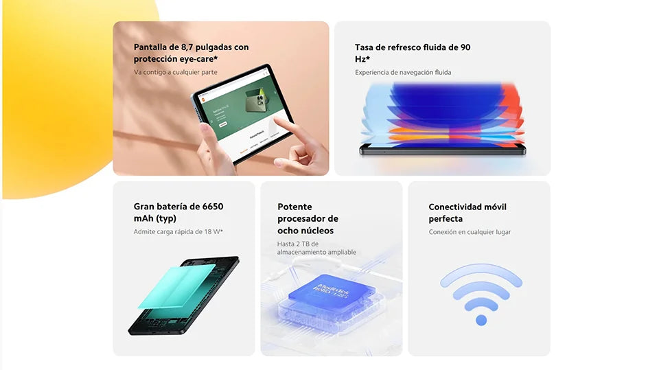 Xiaomi Redmi Pad SE 8.7 Tablet, MediaTek Helio G85, 8.7 inches, small and portable, 90 Hz, 8 MP camera, 6650 mAh