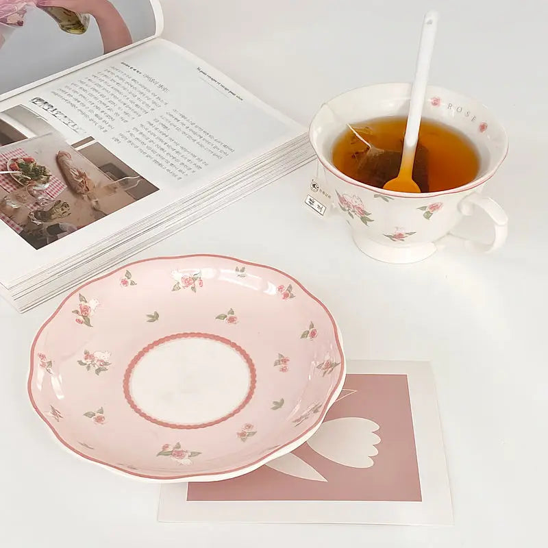 250ML Exquisite European Coffee Cup Ceramic Set Design Sense Small and High End Sense Light Luxury Ins Style Home Mug
