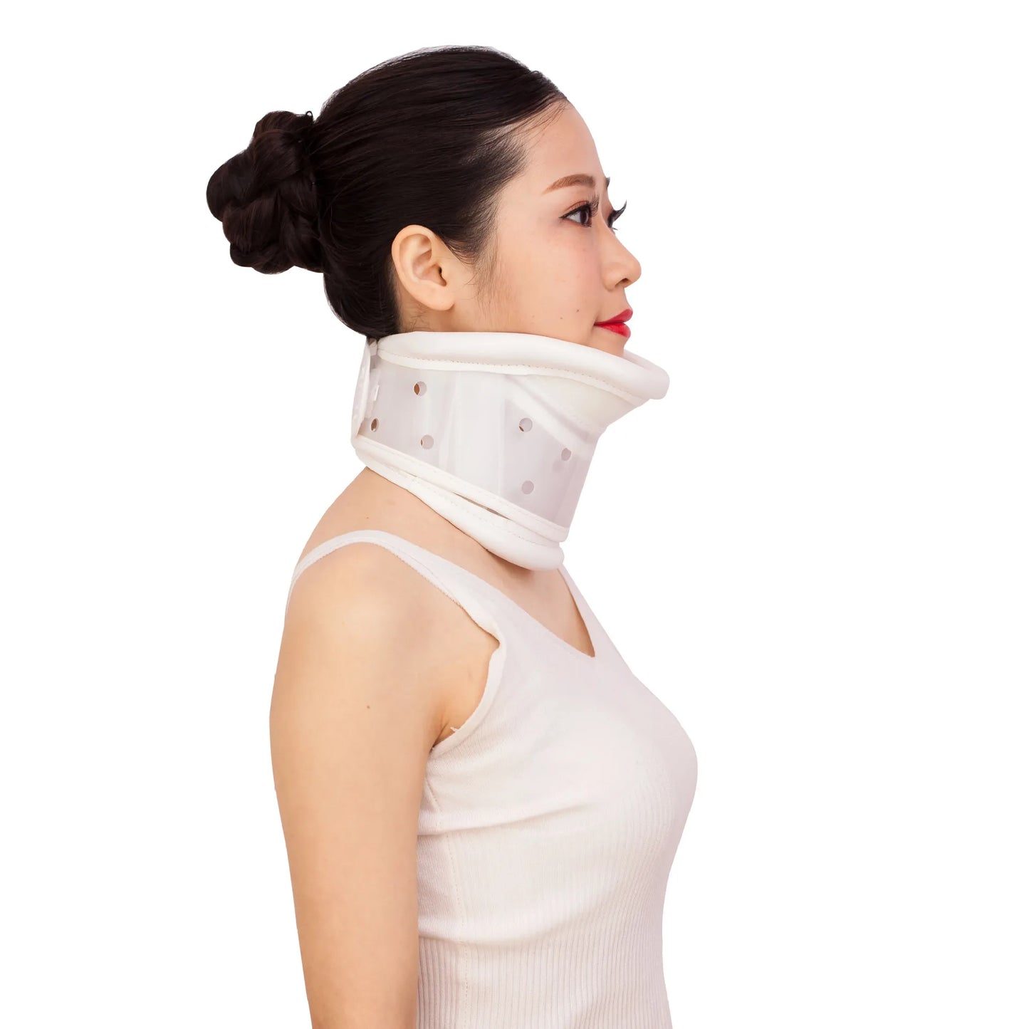 Neck support fixator protects neck collar neck protector adjustable split neck brace breathable cervical spine traction device