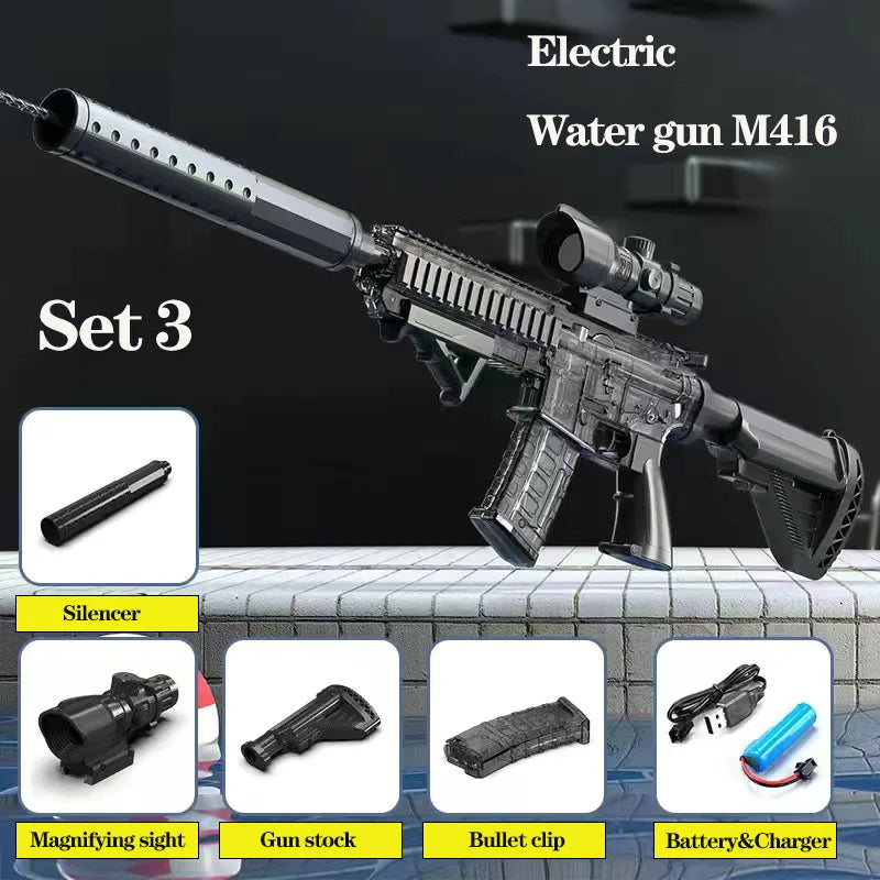 New Summer Water Gun non Electric Pistol High-pressure Full Automatic Shooting Water Beach Toy Gun For kid Children Boys Girls