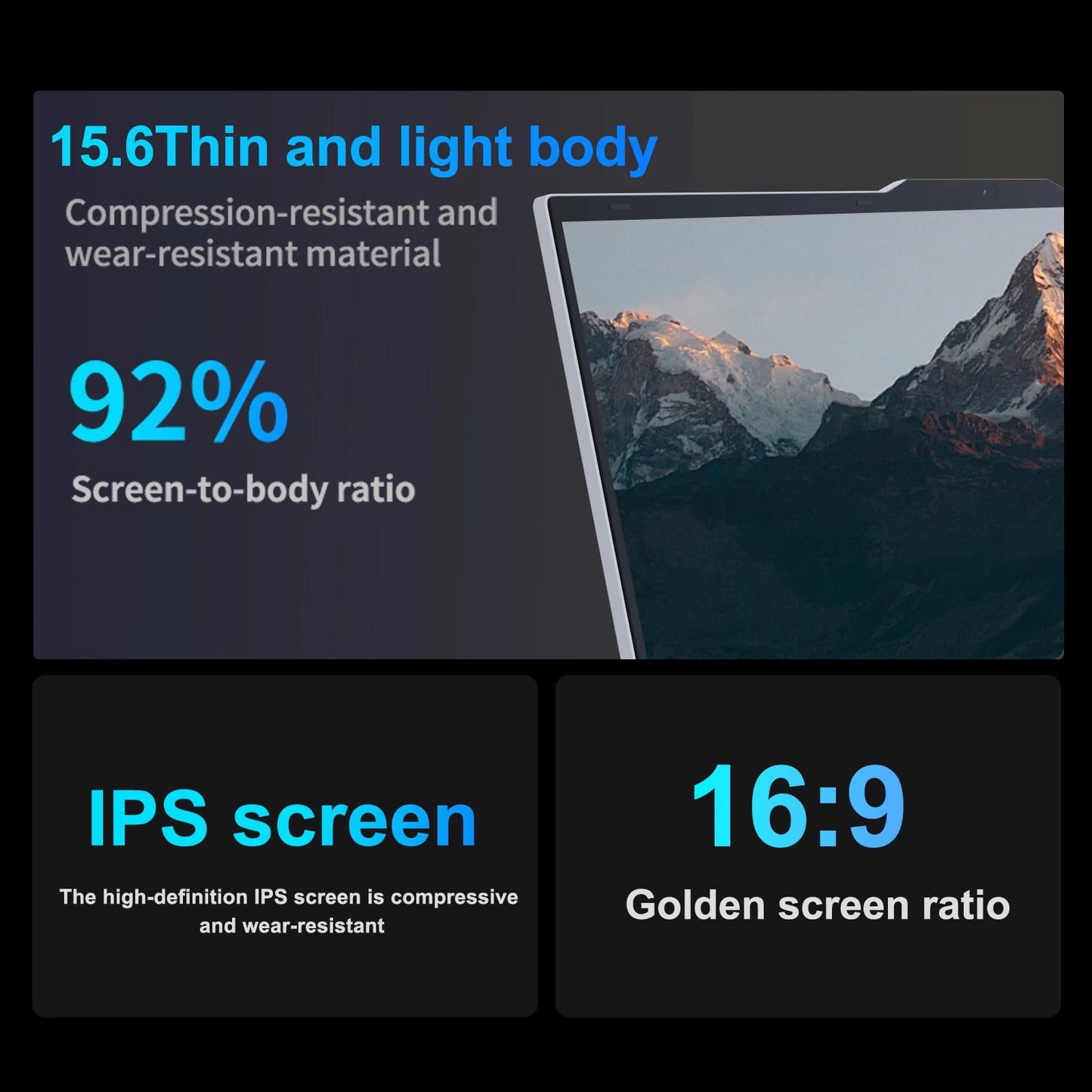 15.6"Ultra Slim Laptop 32GB RAM 2048GB SSD Intel Core i7-6500U Notebook Gamer 1920*1080 Display Office Study Computer Windows 11