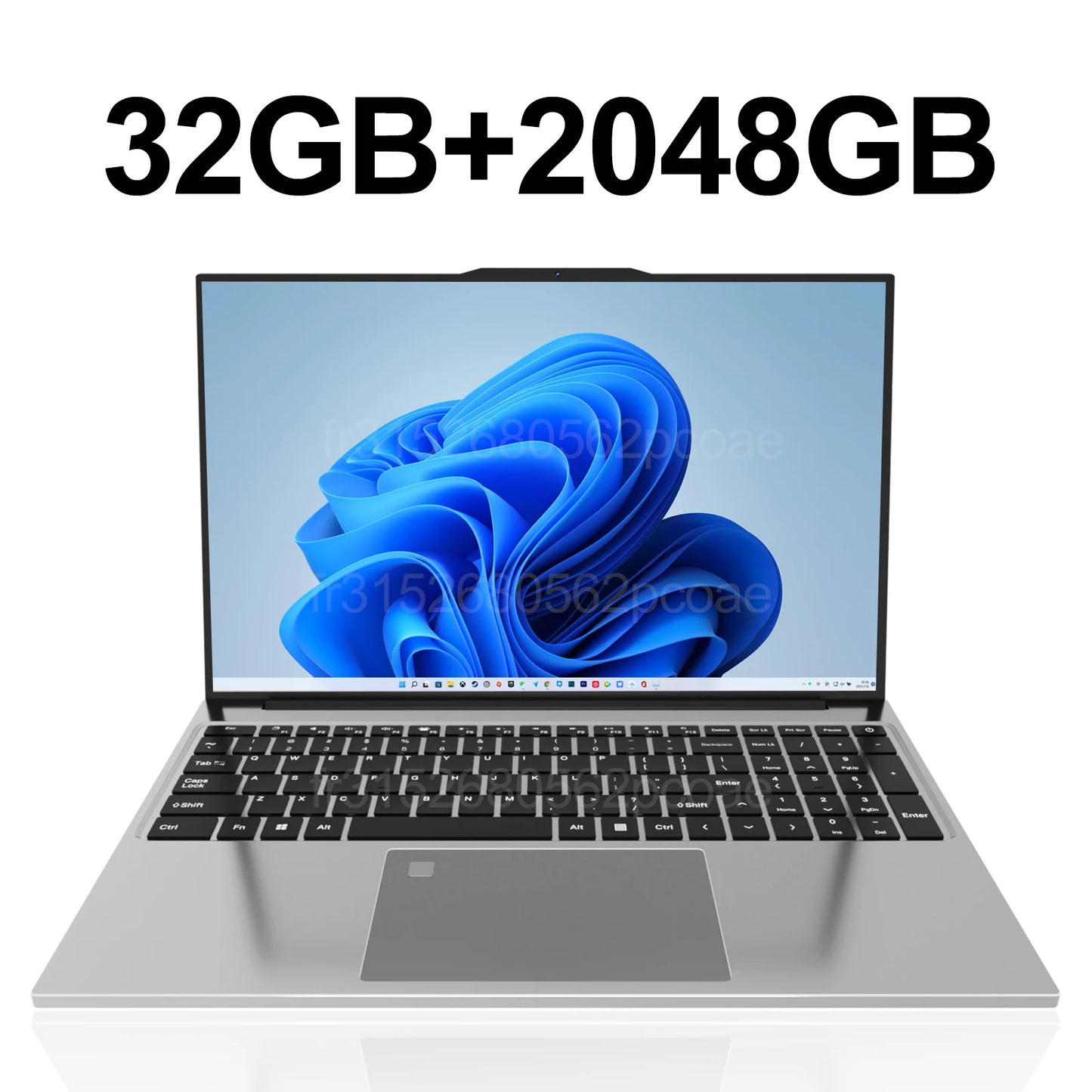 15.6"Ultra Slim Laptop 32GB RAM 2048GB SSD Intel Core i7-6500U Notebook Gamer 1920*1080 Display Office Study Computer Windows 11