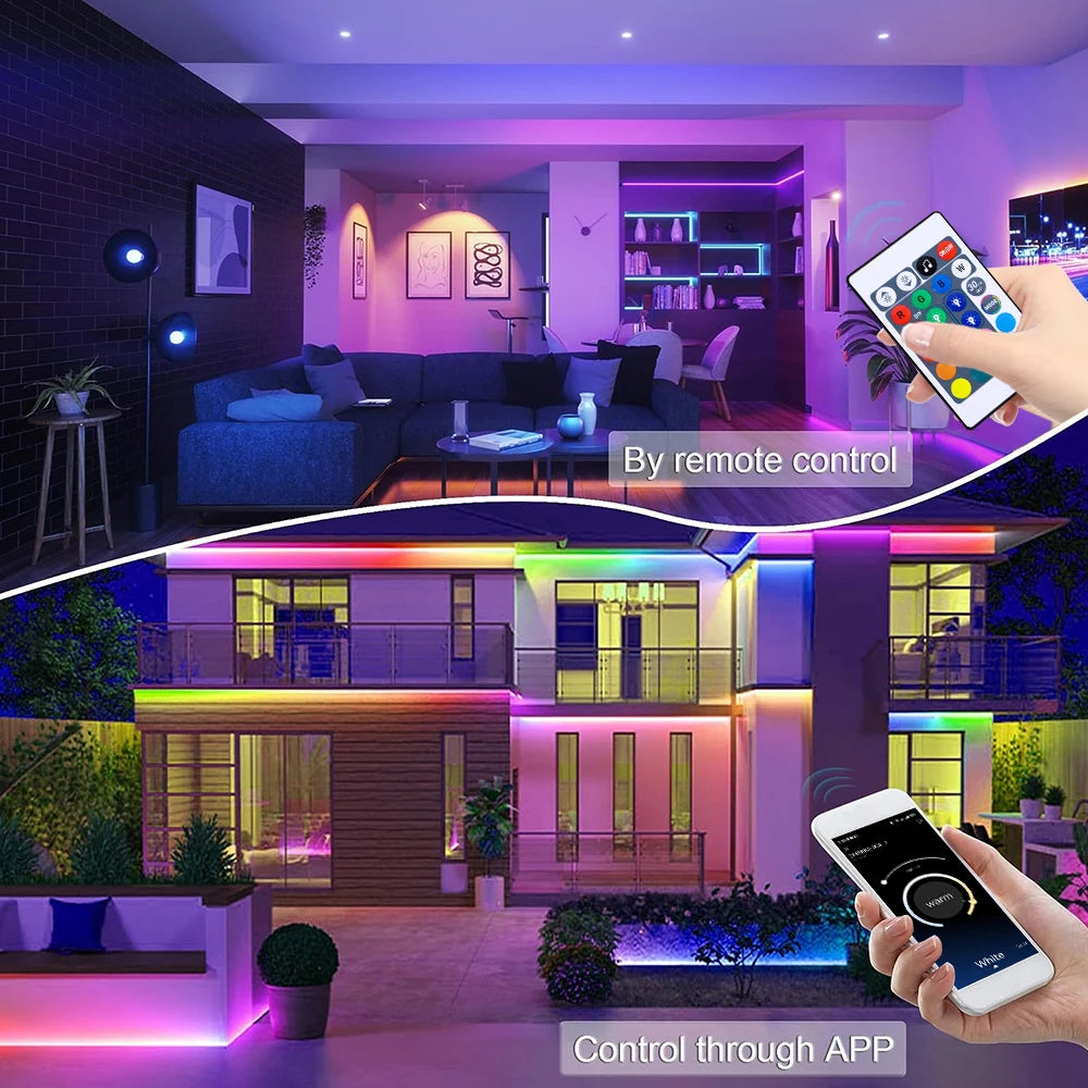 40M/30M RGB LED Neon Rope Lights, Music Sync Control with App/Remote, Flexible Lamp Color Change, Waterproof for Indoor Outdoor