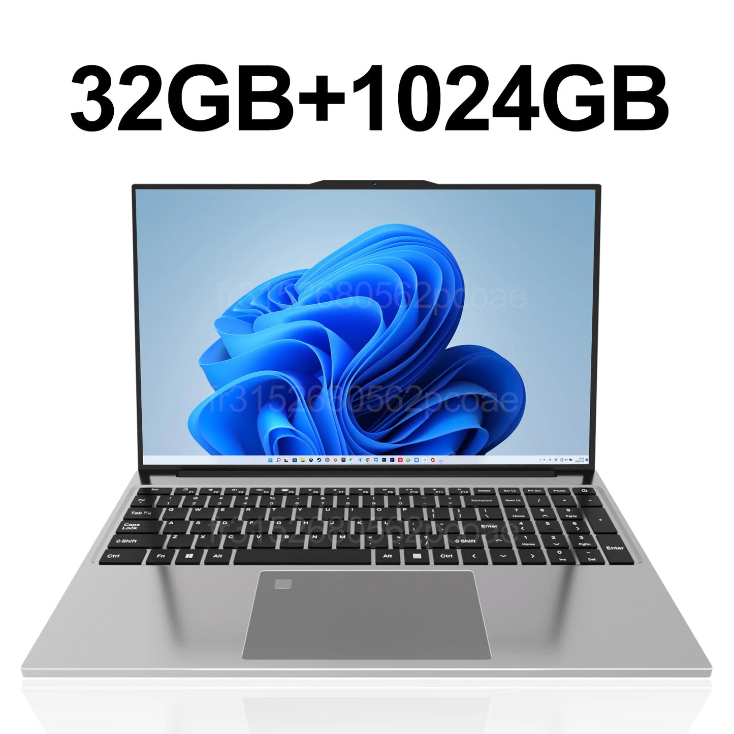 15.6"Ultra Slim Laptop 32GB RAM 2048GB SSD Intel Core i7-6500U Notebook Gamer 1920*1080 Display Office Study Computer Windows 11