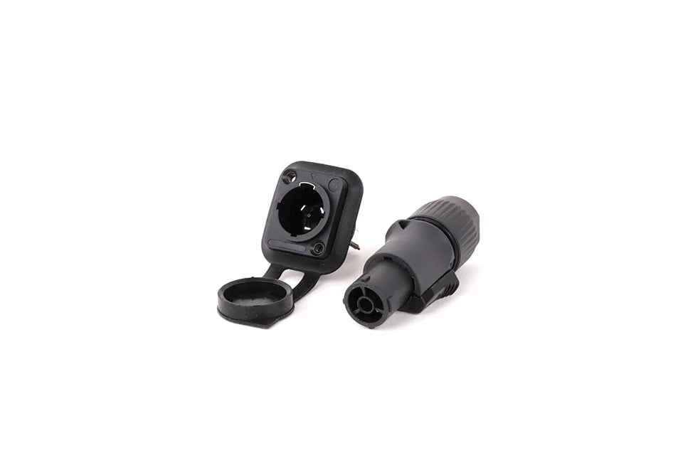 10pcs 3Pins In/Output Waterproof Locking Powercon Male Plug Female Chassis Wire Cable Connectors PA66 Material IP65 Grade
