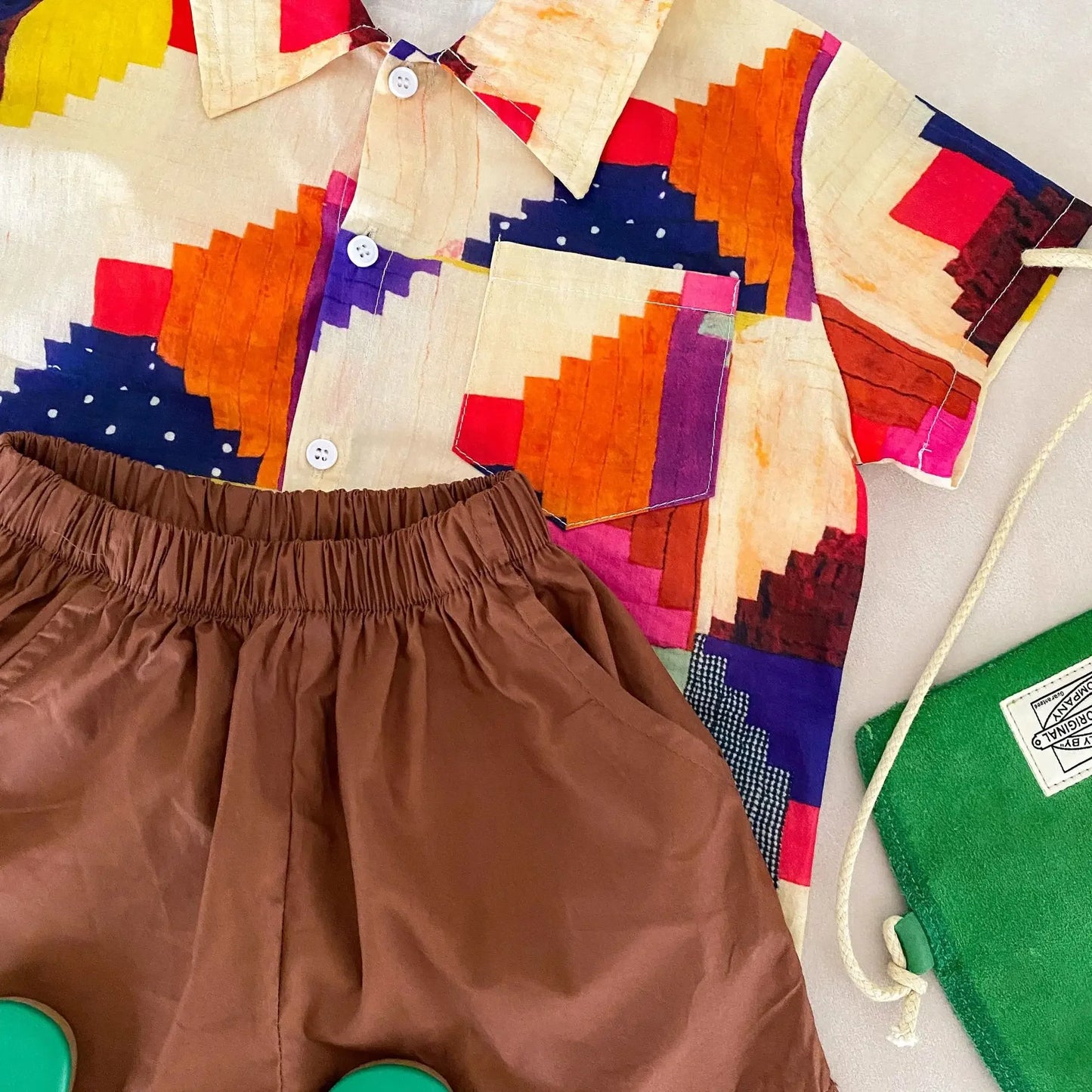 Children's Clothes 2025 Summer New Boy's Shirt Suit Or Baby Girl Dress Holiday Clothes Brother And Sister Clothes