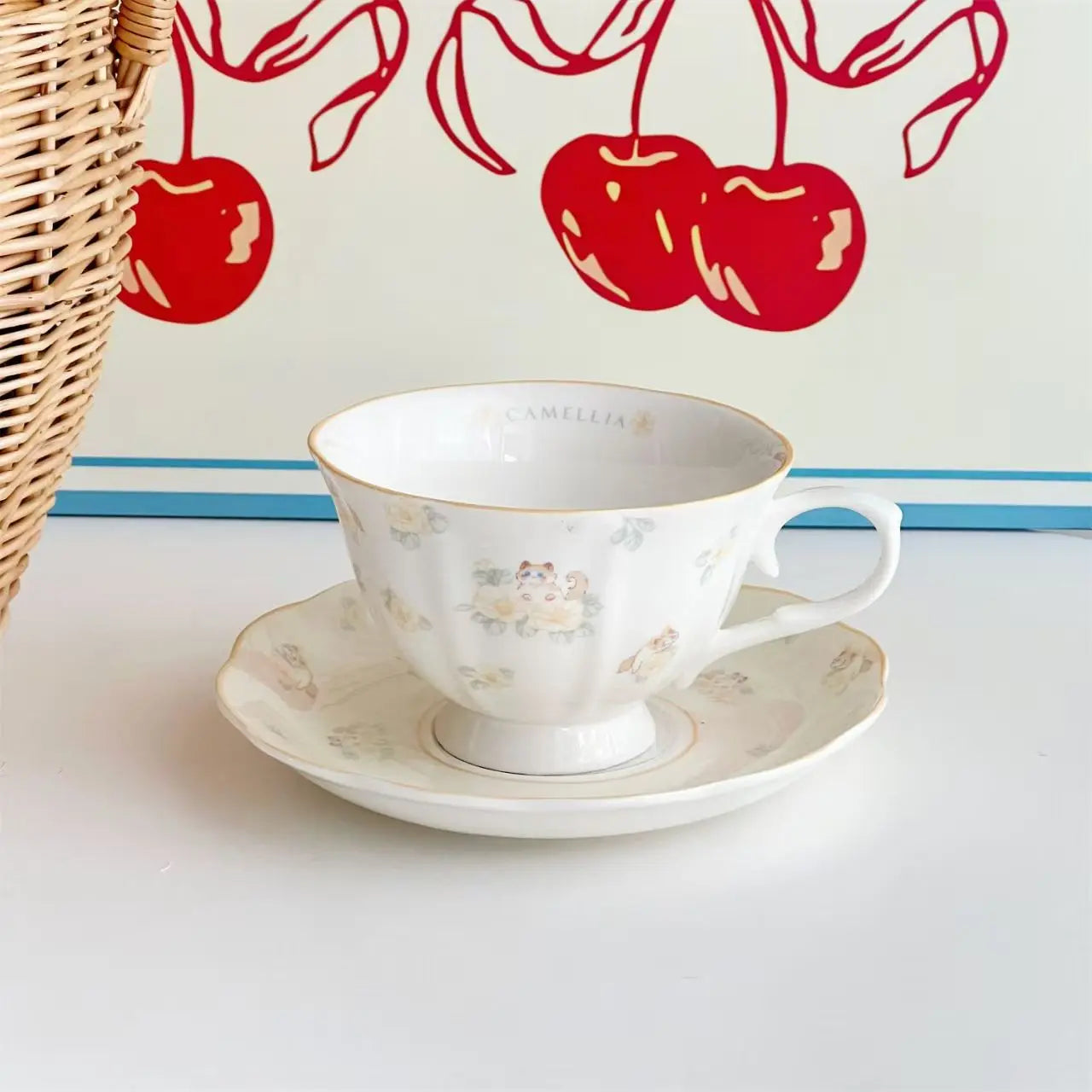 250ML Exquisite European Coffee Cup Ceramic Set Design Sense Small and High End Sense Light Luxury Ins Style Home Mug