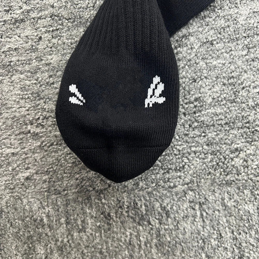 New Sport Socks | Black Cotton with Heart Jacquard | Moisture-Wicking Stretch for Gym & Running | Athletic Performance