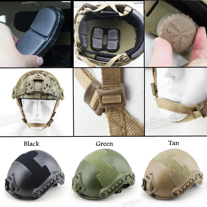 Fast Helmet Airsoft MH Camouflage Tactical Helmets ABS Sport Outdoor Tactical Helmet