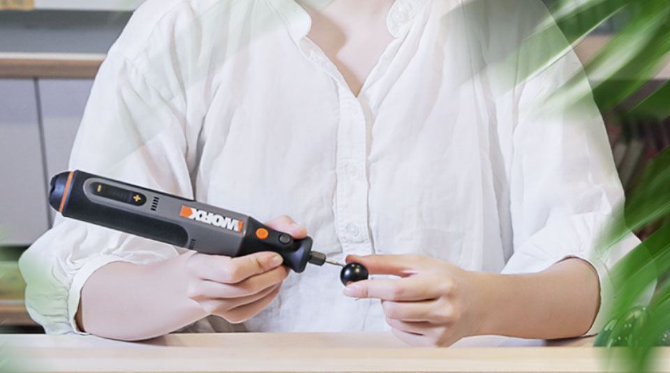 Worx 8V Rotary Tool WX106 Cordless Mini Drill Engraving Grinding Polishing Machine USB Charger Variable Speed Power Tools Set