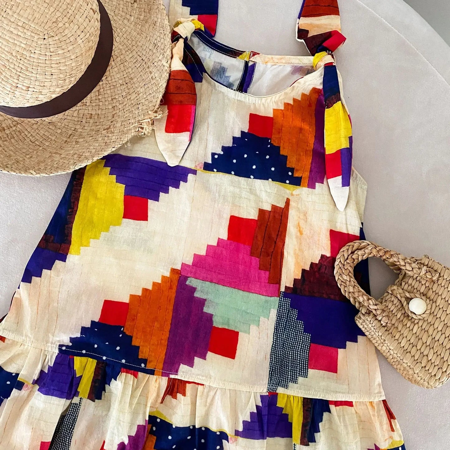 Children's Clothes 2025 Summer New Boy's Shirt Suit Or Baby Girl Dress Holiday Clothes Brother And Sister Clothes