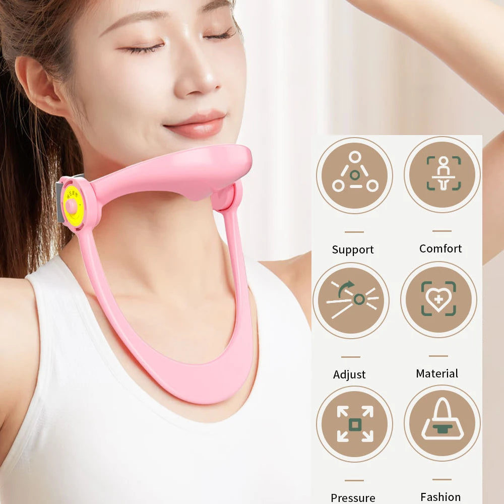 Adjustable Neck Support,Neck Traction Device,Decompressed,Fashion Neck Brace Cervical Collar,Forward Neck Posture Corrector