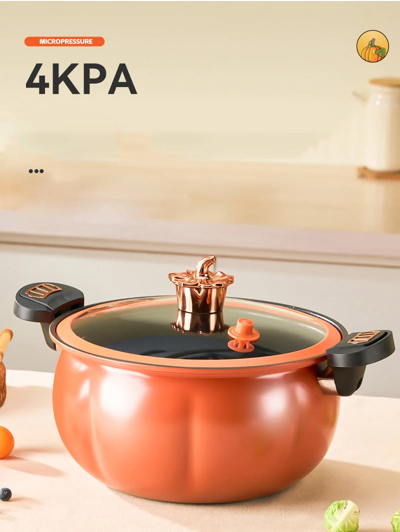 Pumpkin Pot Multifunctional Cast Iron Slight Pressure Cooker Braise Boil Steam Stew Nonstick Pots Cooking Pots