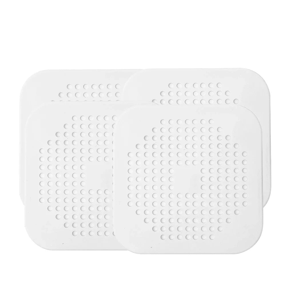 Durable Silicone Square Shower Drain Cover Prevents Sink Clogging, Shower Drain Strainer, Adsorption Sink Strainer, Convenient