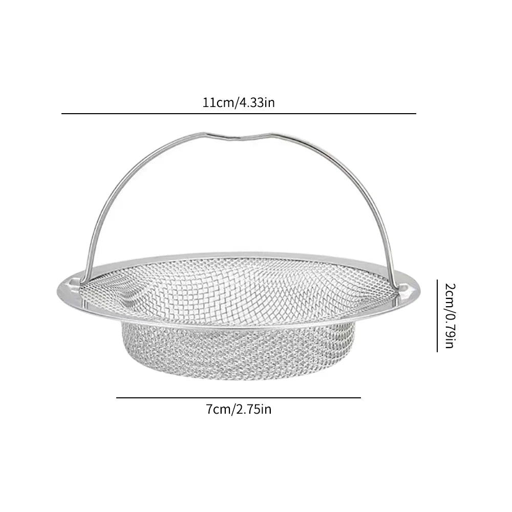 1PC Stainless Steel Kitchen Sink Strainer Sewer Bathroom Shower Hair Filter Basket Anti-Blocking Cleaning Gadgets Kitchen Tools