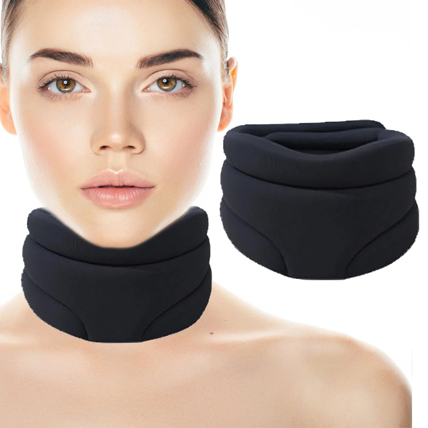 Soft Foam Neck corrector support Brace Cervical Collar Wraps Aligns Stabilizes Vertebrae braces for Women Men Adults Elders