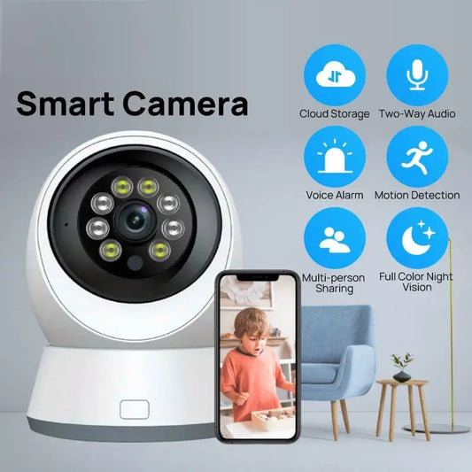 HD Home security cameras,Indoor security cameras with night vision, 2.4GWi-Fi,Two-Way Talk,Motion Alert,Multiple Storage Options