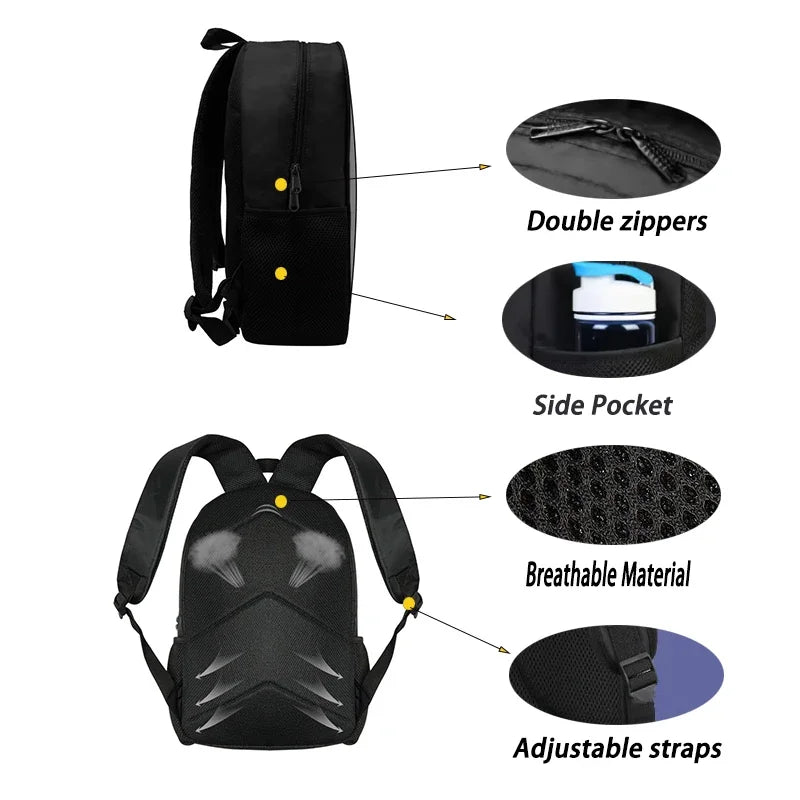 Mochila C-CR7 Child Backpack With Shoulder Bags Pencil Bags School Bags ,Cartoon Football Star School Bags Set for Boys Girls