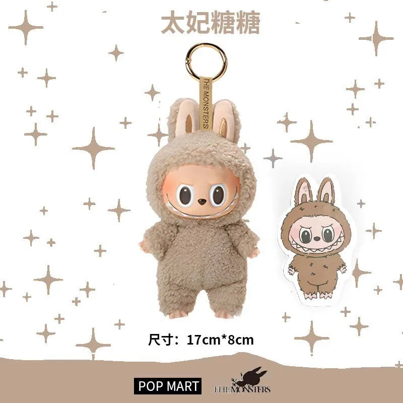 New Labubu Gift Lacquered Doll Clothes Doll Keychain Trendy Toy Blind Box 2 Glue Face Bag Pendant Decoration Toys Friend Gift