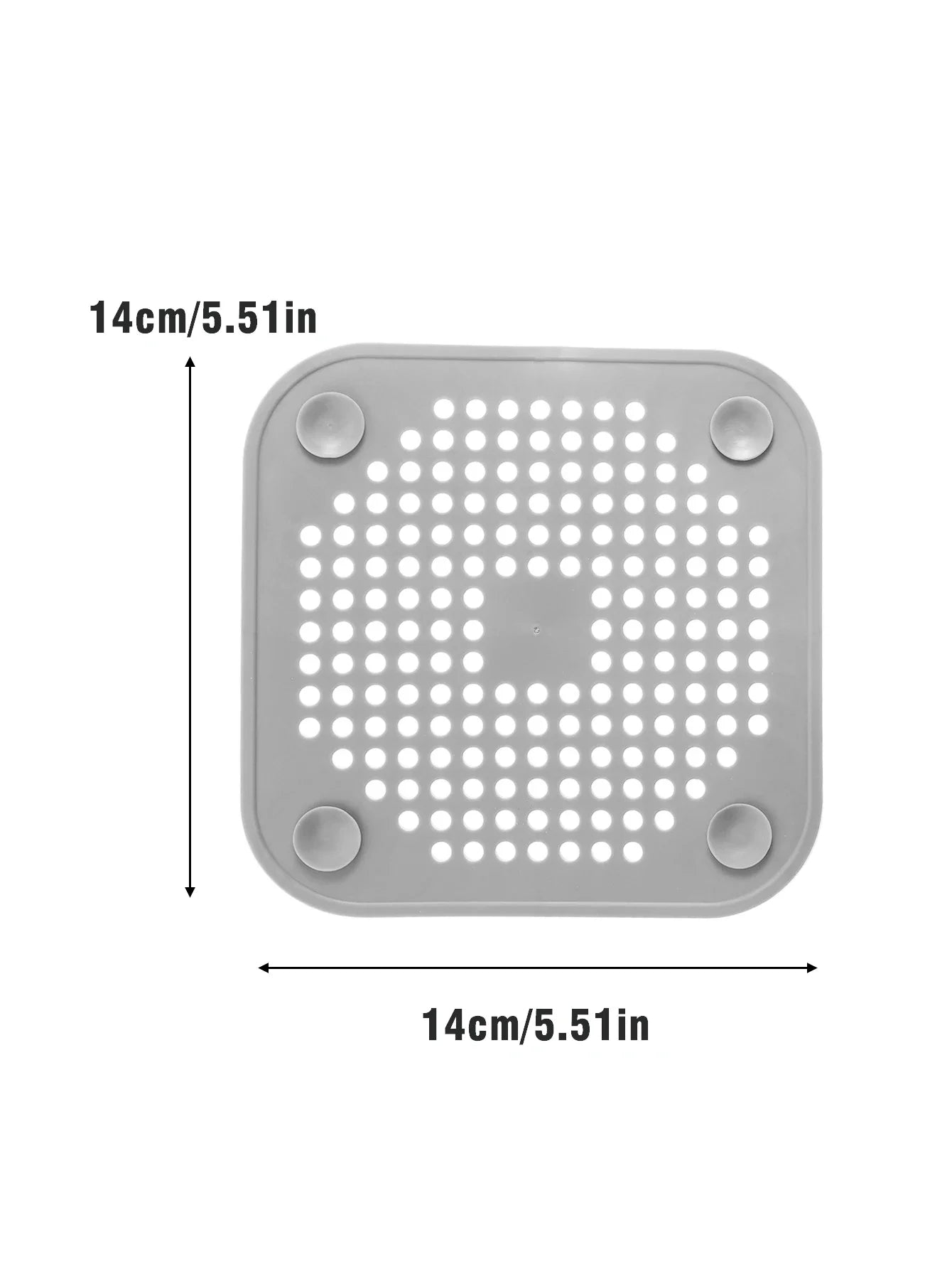 Durable Silicone Square Shower Drain Cover Prevents Sink Clogging, Shower Drain Strainer, Adsorption Sink Strainer, Convenient