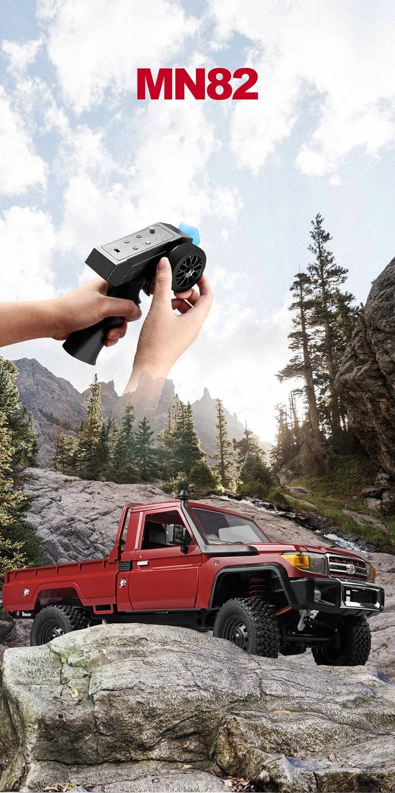 ZWN MN82 MN82S LC79 1/12 Full Scale RC Pickup Short Truck 4WD Remote Control Climbing Off-road Car Toys for Kids Christmas Gifts