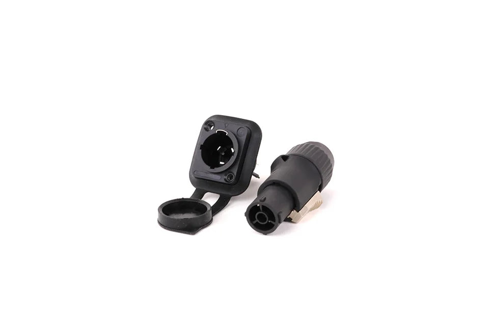 10pcs 3Pins In/Output Waterproof Locking Powercon Male Plug Female Chassis Wire Cable Connectors PA66 Material IP65 Grade