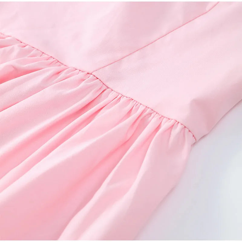 Elegant Pink Backless Pleated Lace-up Halter Mini Dress Women Off Shoulder Sleeve Puff Hem A-line Dresses Summer Lady Partywear