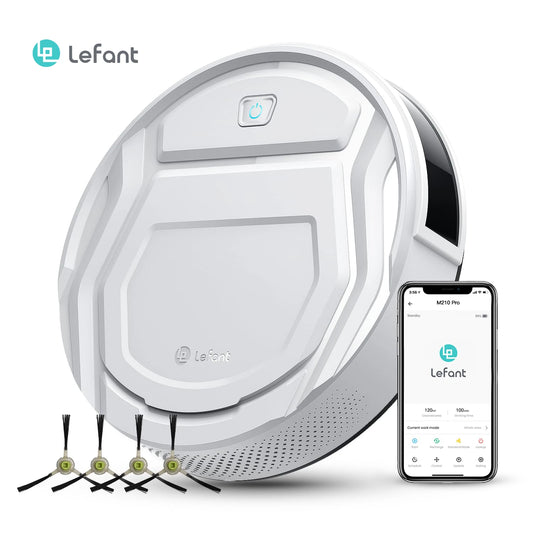 Lefant M210 Robot Vacuum Cleaner, 2000Pa Suction, 120 Mins Runtime, Low Noise, Automatic Self-Charging