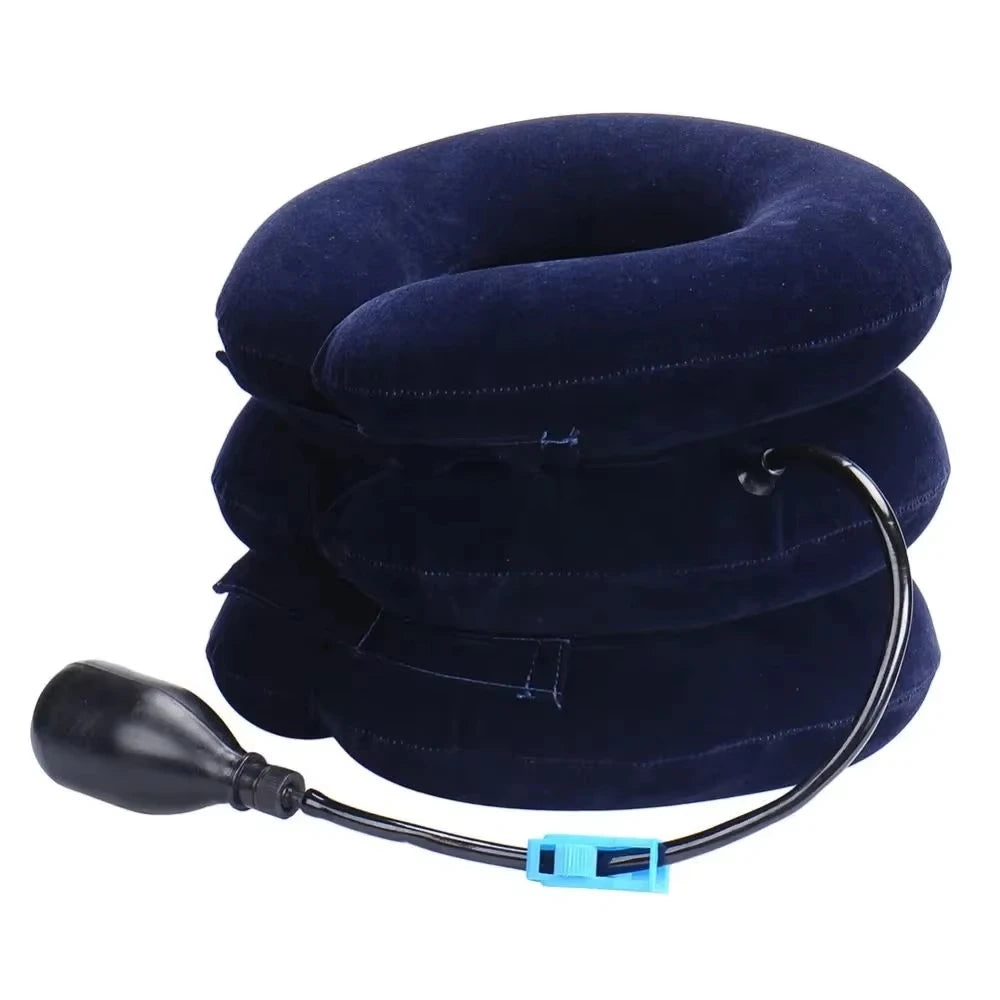 Neck Support Cushion Inflatable Air Cervical Neck Traction Device Pain Stress Relief Tractor Support Massage NECK Pillow Neck Su