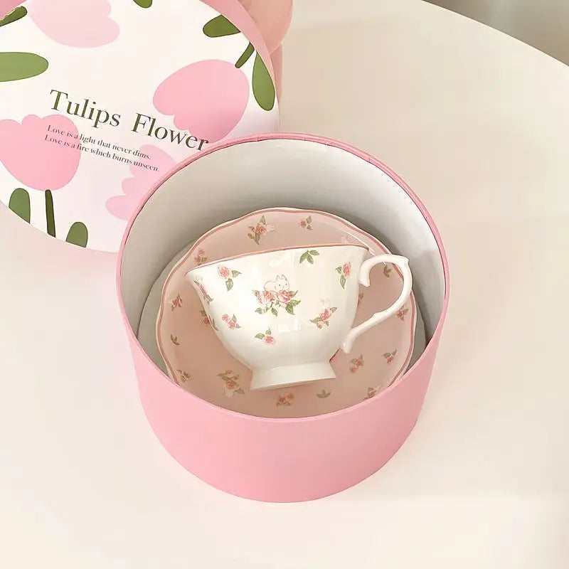 250ML Exquisite European Coffee Cup Ceramic Set Design Sense Small and High End Sense Light Luxury Ins Style Home Mug
