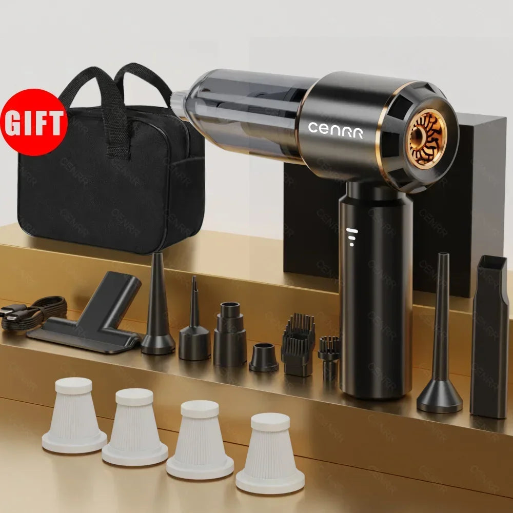 CENRR 998000PA Car Vacuum Cleaner Mini Powerful Wireless Handheld Home Appliance Cleaning Machine Portable Car Vacuum Cleaner