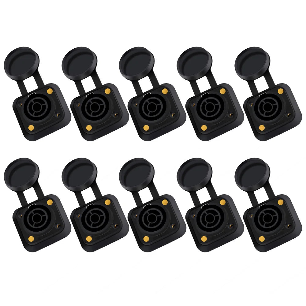 10pcs New IP65 Waterproof Locking PowerCon Chassis Connectors NAC3MPX or NAC3MX-W + NAC3FPX + Powercon True Connector NAC3FX-W