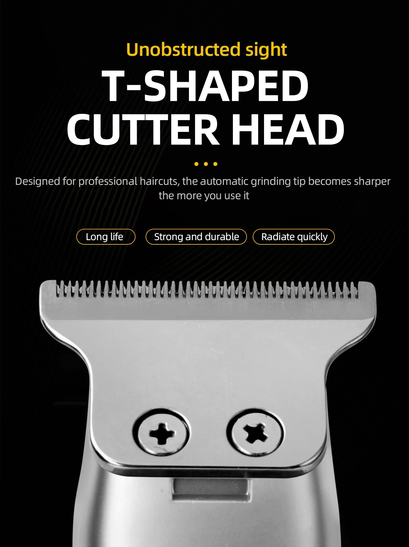 Kemei Professional Hair Trimmer Electric Hair Clipper Men's Rechargeable Barber Cordless Hair Cutting Machine for Bareheaded