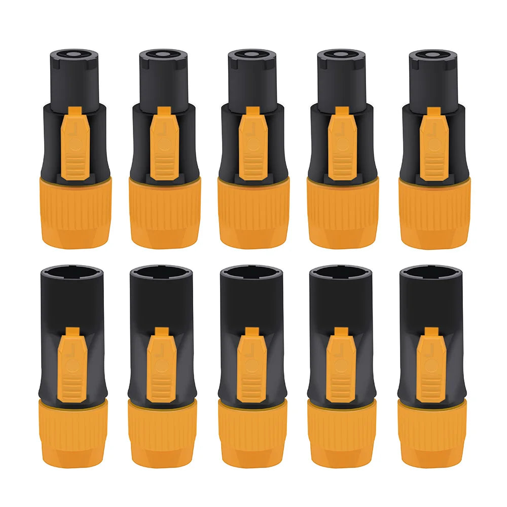 10pcs New IP65 Waterproof Locking PowerCon Chassis Connectors NAC3MPX or NAC3MX-W + NAC3FPX + Powercon True Connector NAC3FX-W